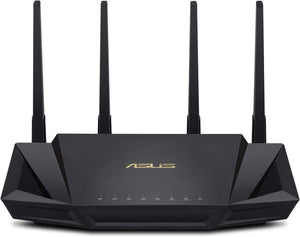 ASUS RT-AX3000 Ultra-Fast Dual Band Gigabit Wireless Router - Next Gen WiFi 6, Adaptive QoS, and AiProtection by Trend Micro | 1x WAN, 4x 1G LAN, 1x USB 3.0 - AiMesh Compatible (Refurbished)