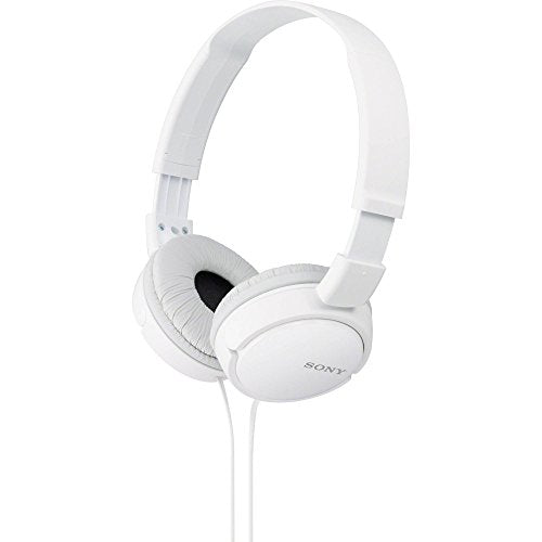 Sony MDRZX110 ZX Series Stereo Headphones (White) with Ultra Soft Travelers Pouch