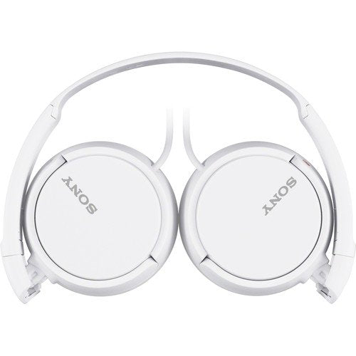 Sony MDRZX110 ZX Series Stereo Headphones (White) with Ultra Soft Travelers Pouch