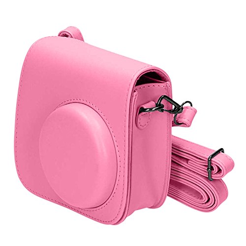 Quality Photo Instant Camera 12-Piece Accessories Bundle -Flamingo Pink- Compatible w/Fujifilm Instax Mini 8 & Mini 9 Camera Includes; Case W/Strap, Lens Filters, Photo Album & Frames + More
