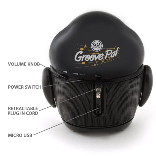 GOgroove Cute Animal Rechargeable Portable Speaker with Passive Subwoofer (Groove Pal Penguin) Speaker for Kids Stereo Drivers, Retractable 3.5mm AUX Cable - Plug Into Tablets, Phones, More