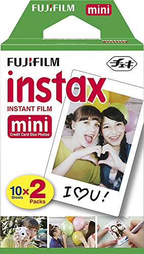 Fujifilm Instax Mini Instant Film, (10 Pack = 100 Sheets) For Fujifilm Mini 9 or Mini 8 Camera + 5 Colored Frames + 20 Assorted Colorful Sticker Frames + Microfiber cloth by Quality Photo