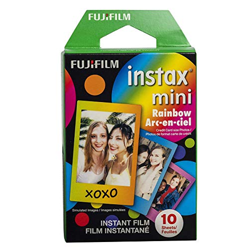 fujifilm instax Mini 8 and Mini 9 Instant Film Rainbow. + Ultra Soft quality photo Microfiber Cloth