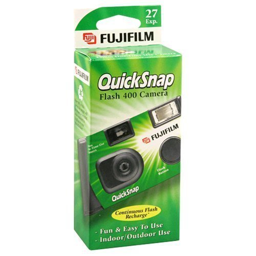 Fujifilm QuickSnap Flash 400 Disposable 35mm Camera + Quality Photo Microfiber Cloth (5 Pack)