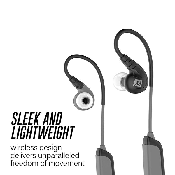 MEE audio X8 Secure-Fit Stereo Bluetooth Wireless Sports in-Ear Headphones (Black)(Certified Refurbished)