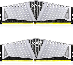 XPG Z1 DDR4 3200MHz (PC4 25600) 32GB (2x16GB) CL16-20-20 288-Pin Memory Modules Kit, Silver (AX4U3200716G16A-DSZ1)
