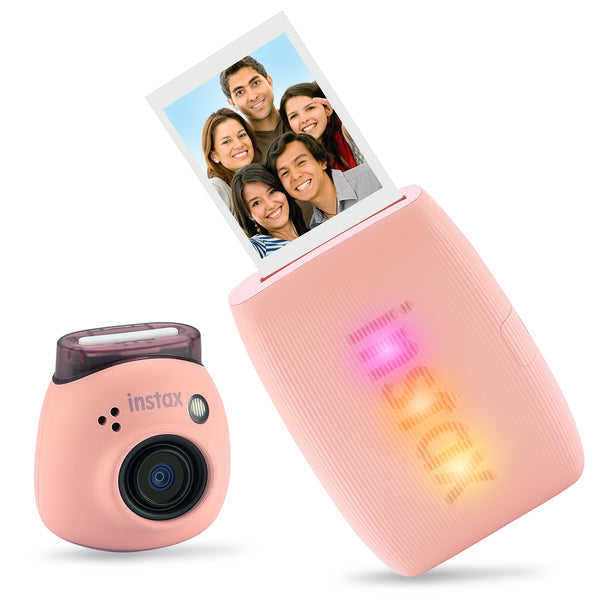 Fujifilm Instax Pal Digital Camera + Link 3 Printer + Printer Case + Grip for Camera (Pink)