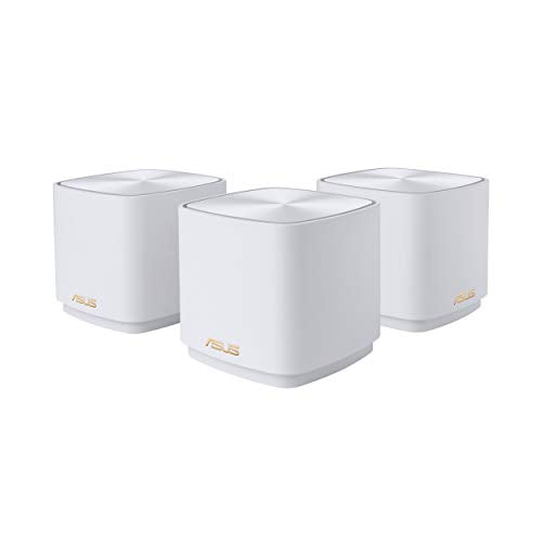 ASUS ZenWiFi AX Mini,Mesh WiFi 6 System (AX1800 XD4 3PK)-Whole Home Coverage up to 4800 sq.ft & 5+ Rooms, AiMesh, White (Refurbished)