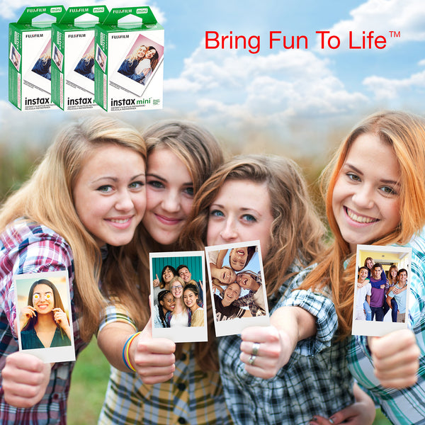 Fujifilm instax mini 8 Camera Accessory KIT includes - Fuji Instant Film 60 SHEETS +  Premium Over 60 PCS bundle for fujifilm instax mini 8 Films