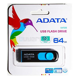 ADATA DashDrive UV128 64GB USB 3.0 Flash Drive Model AUV128-64G-RBE