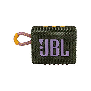 JBL Go 3: Portable Speaker with Bluetooth, Built-in Battery, Waterproof and Dustproof Feature - Green (Refurbished)