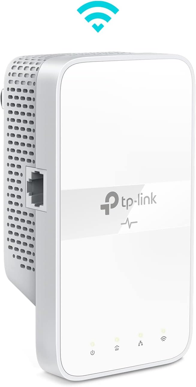 TP-Link Powerline Wi-Fi Extender (TL-WPA7617) - AV1000 Powerline Ethernet Adapter with AC1200 Dual Band Wi-Fi, Gigabit Port, Passthrough, OneMesh, Ethernet Over Power, Plug & Play, Add-on Unit Refurbished