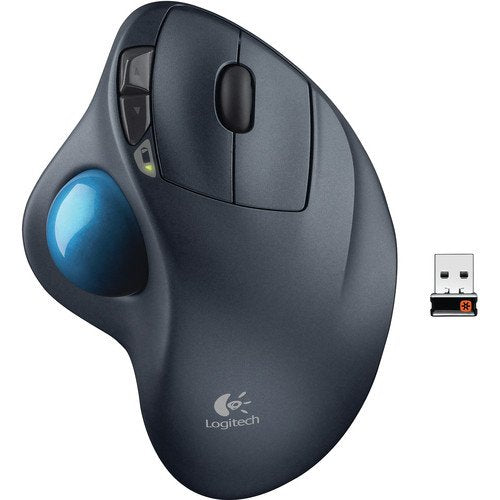 Logitech M570 Wireless Trackball Mouse 2 Pack-with A Ultra Soft Travel Pouch, Bundle Includes 2 M570 Wireless Mouse + 4 Energizer AA Batteries + 2 Quality Photo Travel Pouch