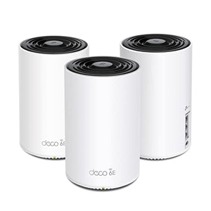 TP-Link Deco AXE5400 Tri-Band WiFi 6E Mesh System(Deco XE75) - Covers up to 7200 Sq.Ft, Replaces WiFi Router and Extender, AI-Driven Mesh, New 6GHz Band, 3-Pack