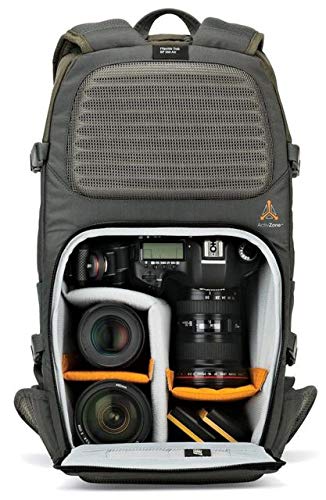 Lowepro Flipside Trek BP 350 AW Backpack (Gray/Dark Green) + Accessory Bundle For Canon, Nikon, Sony, Olympus, Pentax Digital SLR Cameras
