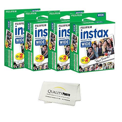 Fujifilm instax Wide Instant Film 8 Pack (80 Exposures) for use with Fujifilm instax Wide 300, 200, and 210 Cameras