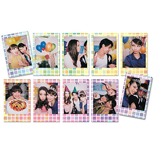 Fujifilm Instax Mini 5 Pack Bundle Includes Stained Glass, Comic, Stripe, Shiny Star, Airmail. 10 sheets X 5 Pack = 50 Sheets.