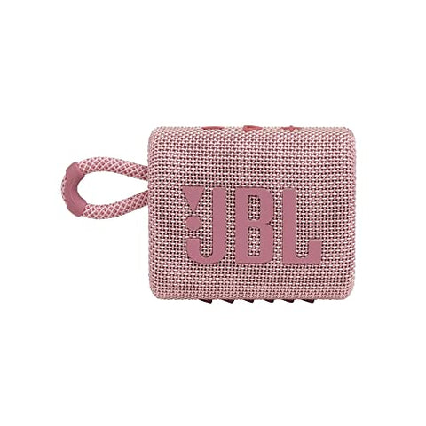 JBL Go 3: Portable Speaker with Bluetooth, Built-in Battery, Waterproof and Dustproof Feature - Pink (Refurbished)