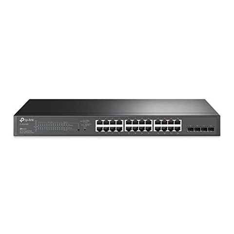 TP-Link TL-SG2428P Jetstream 28-Port Gigabit Smart Switch with 24-Port PoE+, 4 SFP Slots (250 Watt Budget, Centralized Cloud Management Omada SDN, and Intelligent Monitoring) (Refurbished)