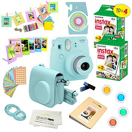FujiFilm Instax Mini 9 Instant Camera + 40 Fuji Film + Full Accessory Kit