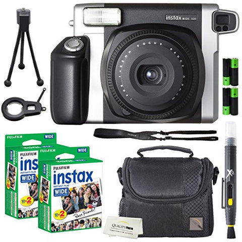 Fujifilm Instax Wide 300 Instant Film Camera + instax Wide Instant Film, 40 Sheets + Extra Accessories : Gateway