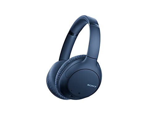 Sony Noise Cancelling Headphones WHCH710N: Wireless Bluetooth Over the Ear Headset with Mic for Phone-Call, Blue
