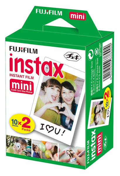 FUJIFILM INSTAX Mini 11 Instant Film Camera (Ice White) Plus Instax Film and Accessories Stickers, Hanging frames and Microfiber Cloth