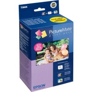 Epson T5846 Picturemate 200-series print pack, glossy, 4 x 6, 150 sheets