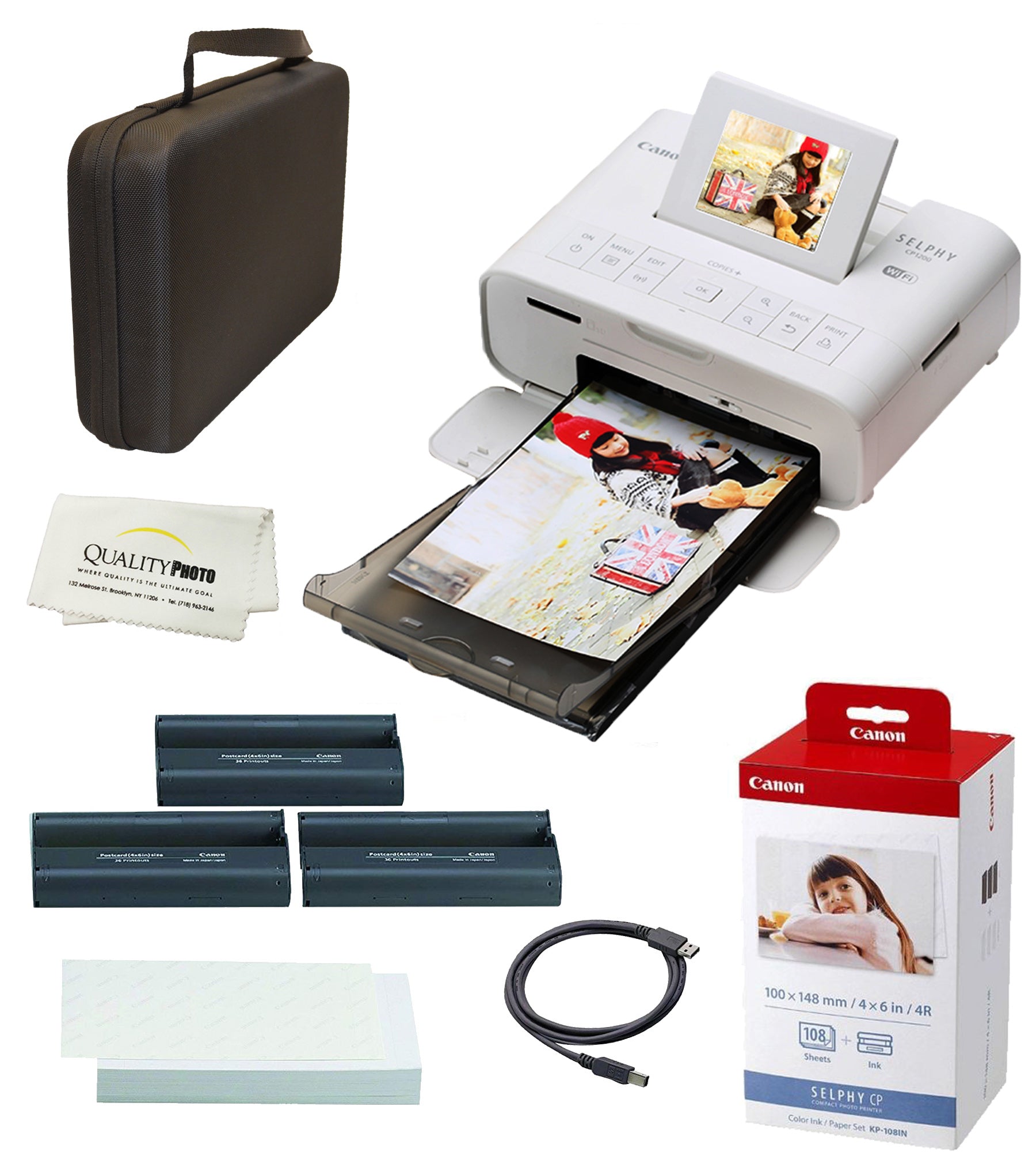 Støv fløde Forfølge Canon SELPHY CP1300 Wireless Compact Photo Printer with AirPrint and M –  QUALITY PHOTO