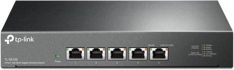 TP-Link TL-SX105 | 5 Port 10G/Multi-Gig Unmanaged Ethernet Switch | Desktop/Wall-Mount | Plug & Play | Fanless | Sturdy Metal Casing | Limited Lifetime Protection | Speed Auto-Negotiation