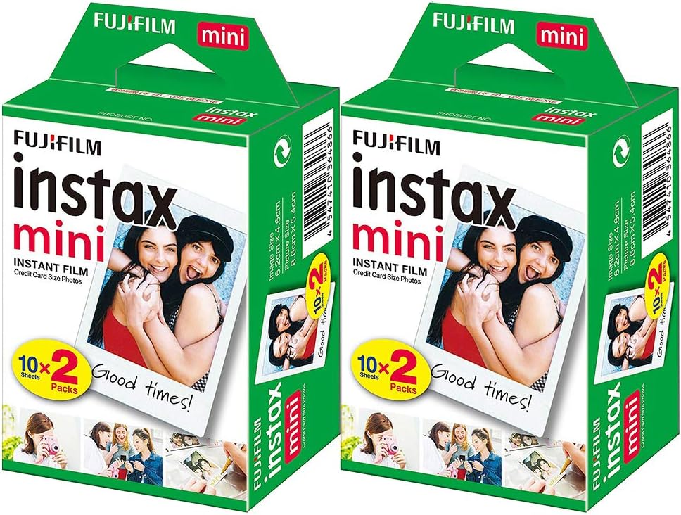 Fujifilm Instax Mini Instant Film - 40 Sheets (2 Packs of 20 Film Sheets)