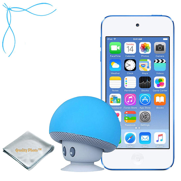 Apple iPod Touch 32GB (6th Generation) - Mushroom Bluetooth Wireless Speaker/iPod Stand - Quality Photo Cloth