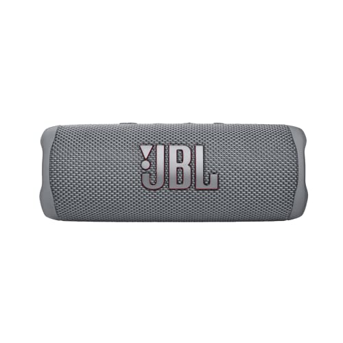 JBL Flip 6 - Portable Bluetooth Speaker, Powerful Sound and Deep Bass, IPX7 Waterproof, 12 Hours of Playtime, Speaker for Home, Outdoor and Travel (Gray) (Refurbished)