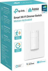 TP-Link - Kasa Wi-Fi Smart Dimmer Light Switch, Plus Motion and Ambient Light Sensor - white