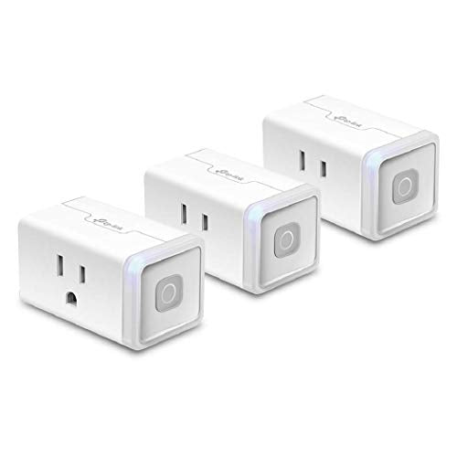 Kasa Smart Plug HS103P3, Smart Home Wi-Fi Outlet Works with Alexa, Echo, Google Home & IFTTT, No Hub Required, Remote Control,15 Amp,UL Certified, 3-Pack , White(Refurbished)