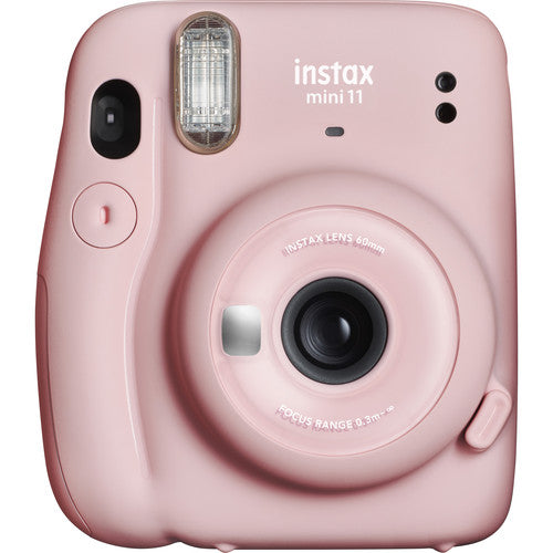 FUJIFILM INSTAX Mini 11 Instant Film Camera (Blush Pink) Plus Instax Film and Accessories Stickers, Hanging frames and Microfiber Cloth