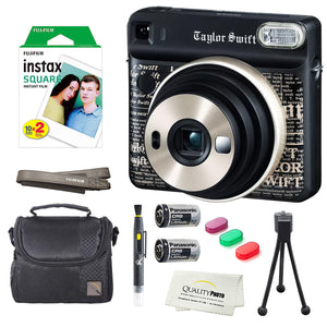 Fujifilm Instax Square SQ6 Instant Film Camera(Taylor Swift Edition)+2 Pack of 10 Instax Square Films+ Camera Bag, Tripod, 2in1 Spray & Brush Lens Pen, and Quality Photo Microfiber Cloth